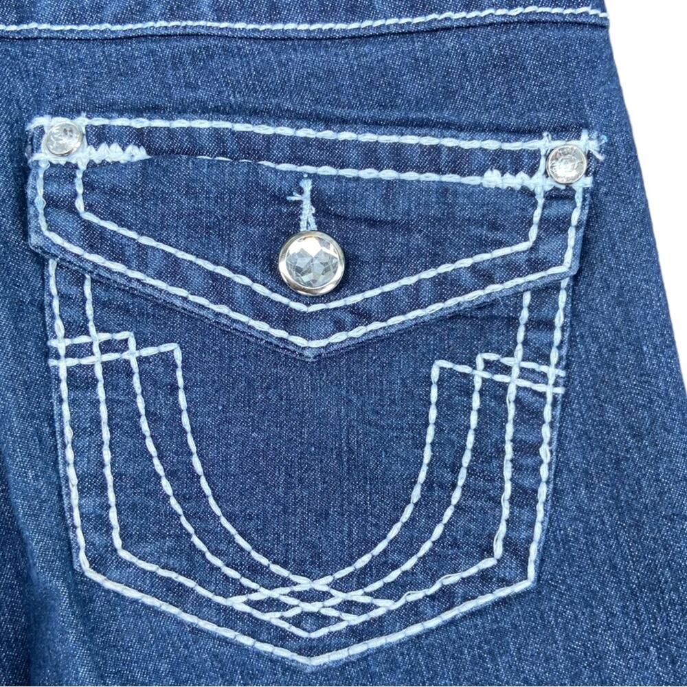 Bella Vida Maternity Over The Belly Thick Stitch Bling Stretch Capri Size Small - Picture 4 of 9